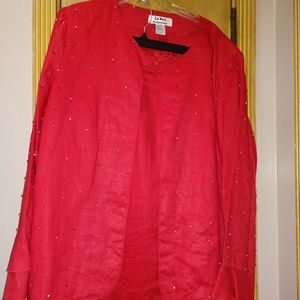 3 piece linen dress suit